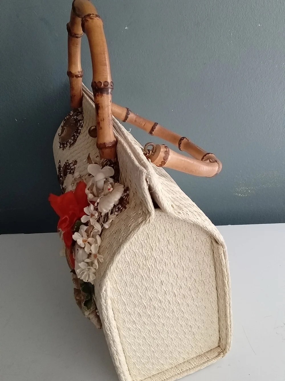 Vintage straw handbag